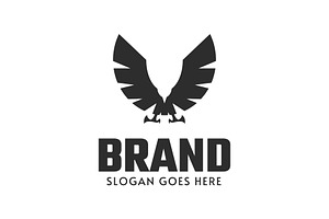 An eagle with open wings logo design, an Object Graphic by nicemorning