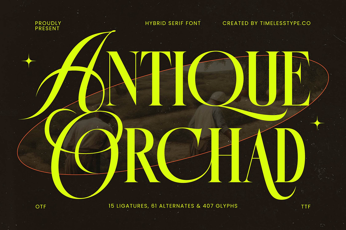 Antique Orchad Hybrid Serif Font, a Serif Font by timelesstype.co (Photo 1 of 20)