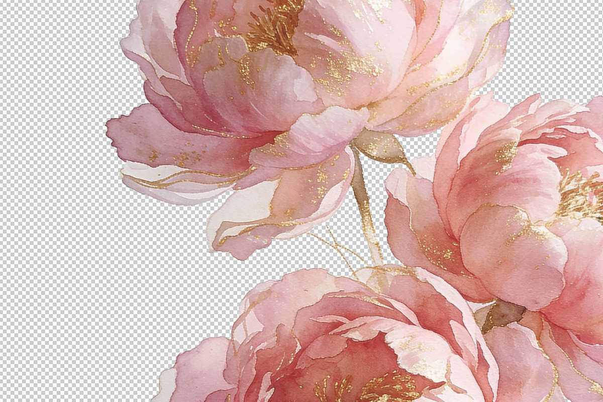 Pink Peony Watercolor 8 PNG Clipart, an Object Graphic by LoveDesignShop (Photo 2 of 4)