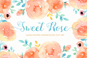 Sweet Rose Watercolor Clipart