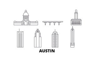 United States, Austin line travel, an Illustration by urban icon