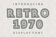 Retro 1970 - Old Font, a Sans Serif Font by Fourteen Letter (Thumbnail 1 of 7)
