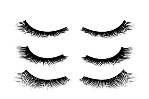 Black Realistic Detailed Eyelashes