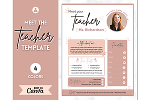Meet the Teacher Template - Canva
