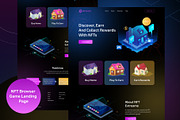 NFT Game Landing Page, a Landing Page Template by Sujun Baidyaa (Thumbnail 1 of 3)
