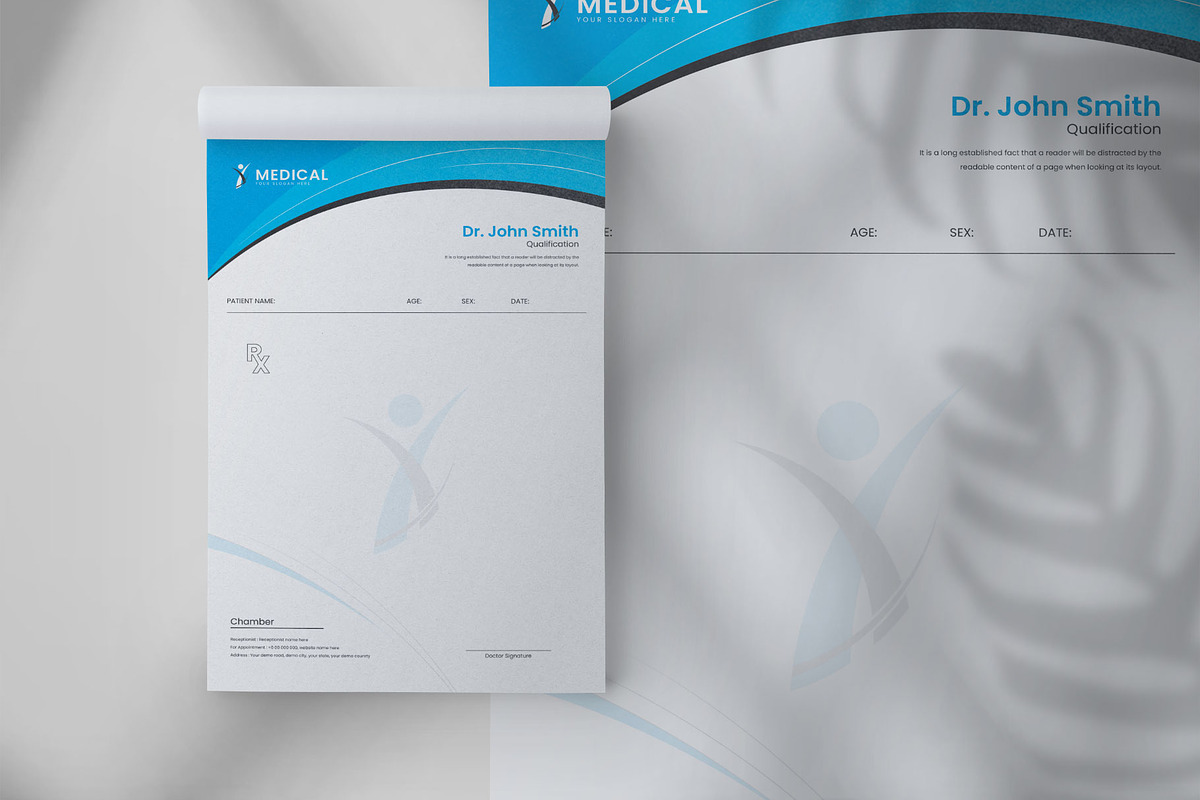 Doctor prescription pad design, a Stationery Template by Tanmoy Topu (Photo 2 of 2)