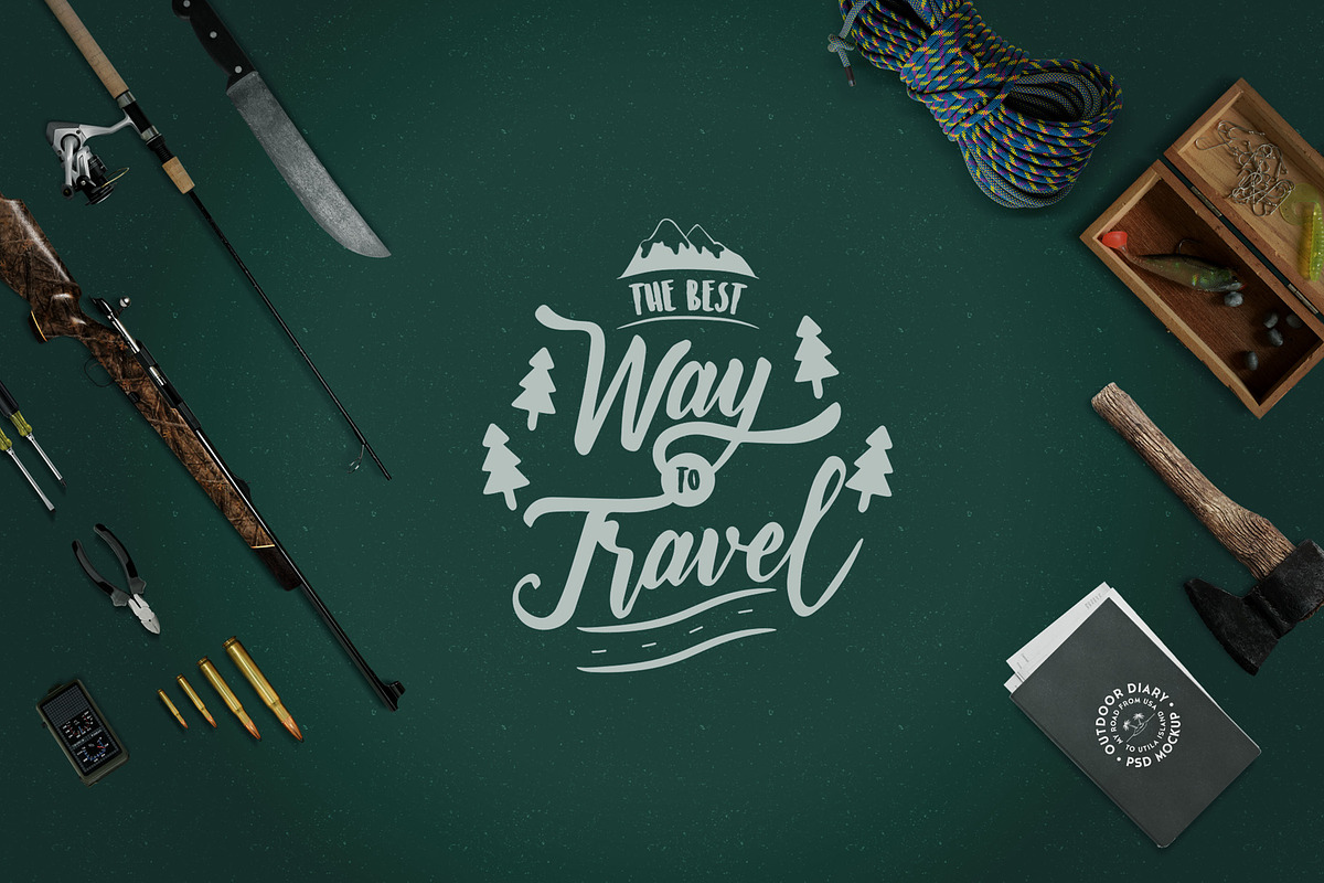 Travel Scene Mock-up Big Pack, a Product Mockup by PSD Market (Photo 6 of 16)