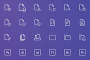 Documents, Folder & File Types Icons, an Outline Icon by FlatLineIcons (Thumbnail 2 of 3)