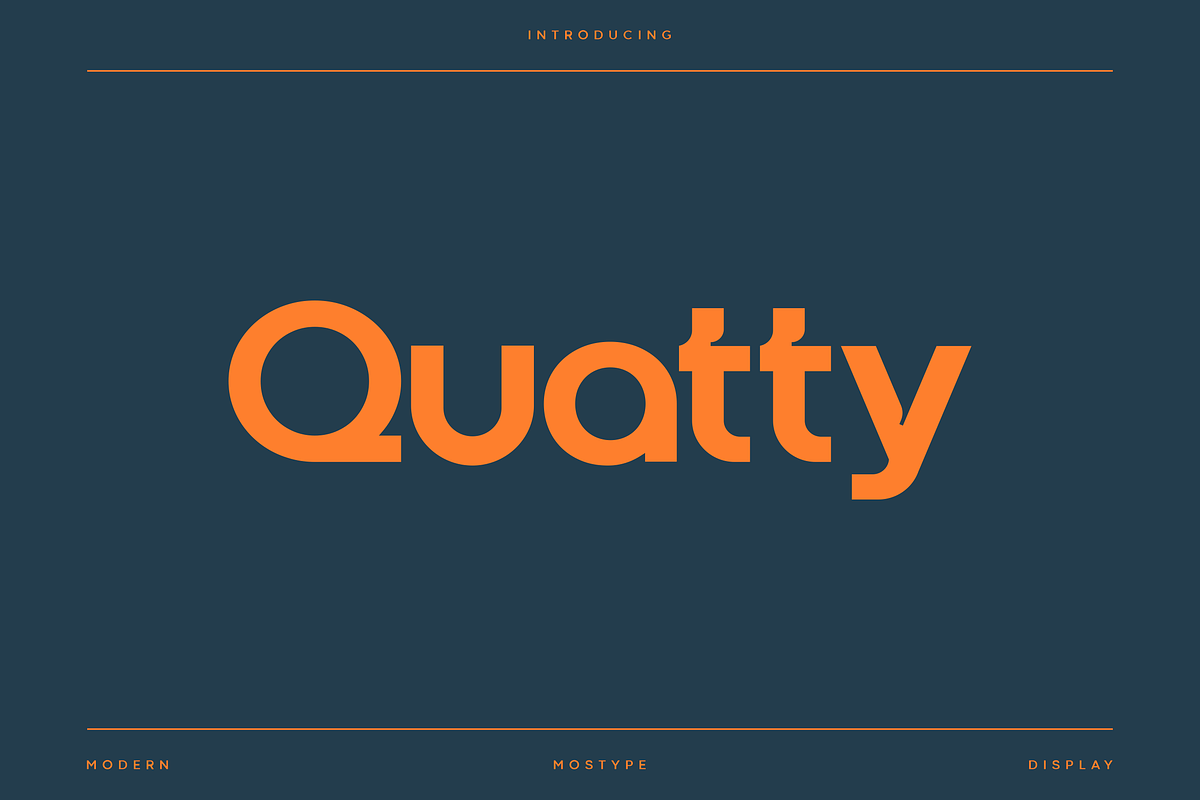 Quatty - Modern Display Typeface, a Font by Letterna (Photo 1 of 4)
