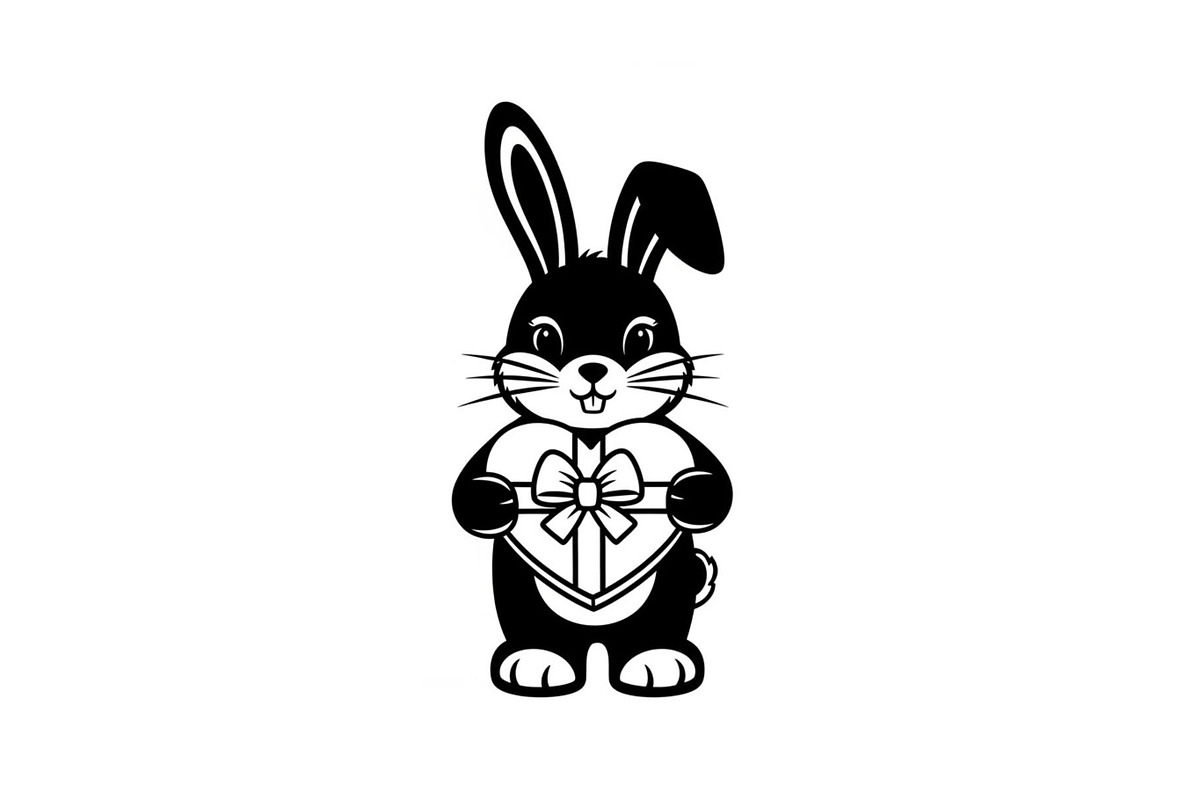 Cute Bunny Love Silhouette Icons, an Illustration by Creativeshirt (Photo 27 of 51)