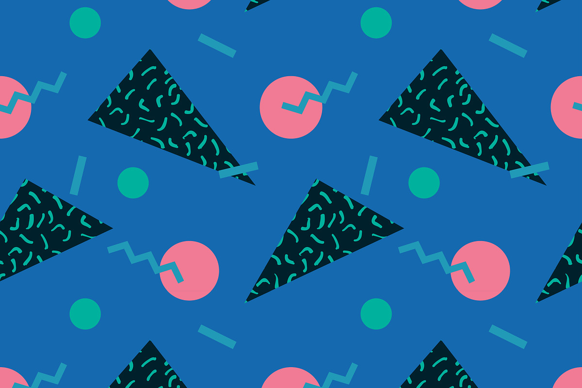 seamless pattern 80s. Vector., a Pattern Graphic by Dolvalol