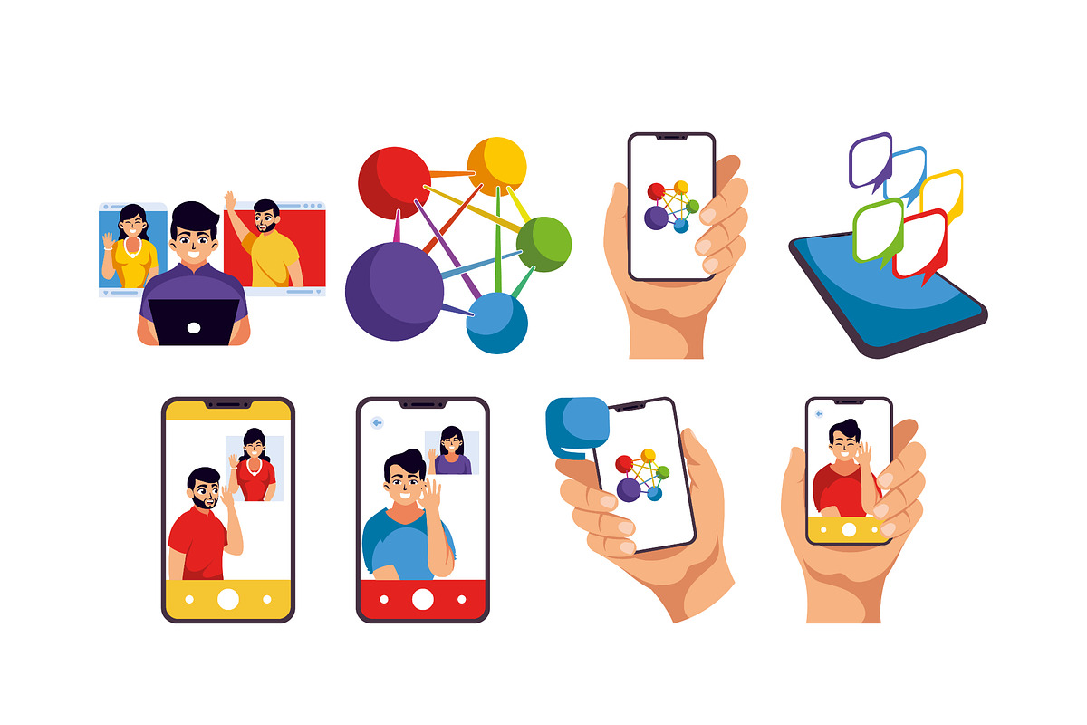 Fediverse Communication Set Icons
