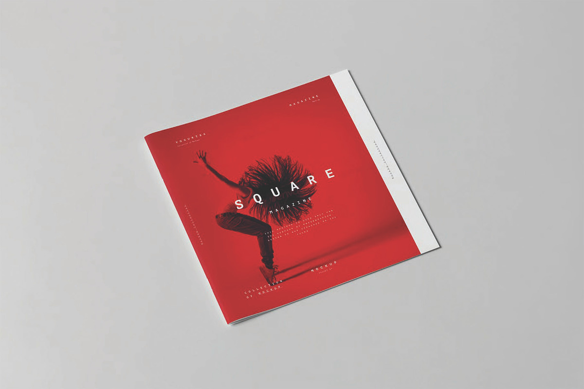 Minimalist Square Brochure Mockup, an Advertising Mockup by DesignRushMarket (Photo 4 of 11)