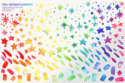 Watercolor Rainbow Patterns&Elements, a Pattern Graphic by PenguinArtStudio (Thumbnail 8 of 11)