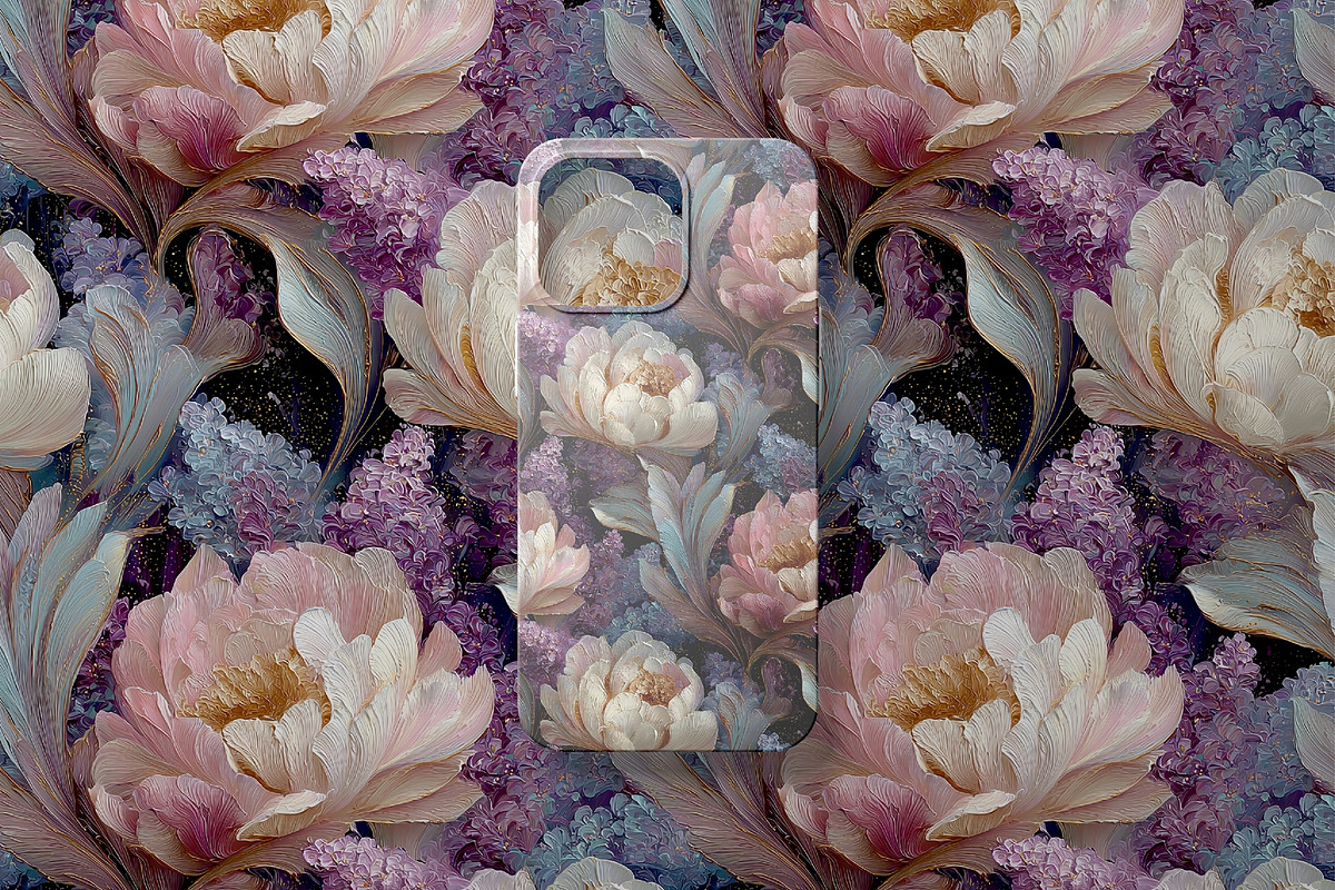 Amethyst Bloom Pattern, a Pattern Graphic by saskaratype (Photo 5 of 5)
