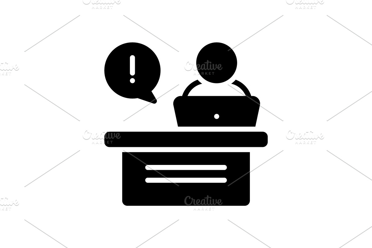 Reception desk icon, an Icon by Creative priyanka