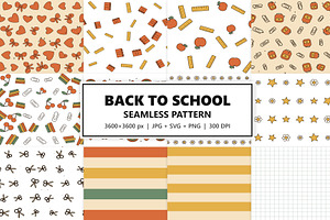 Back to School Seamless Pattern Set, a Pattern Graphic by Gfx Expert Team