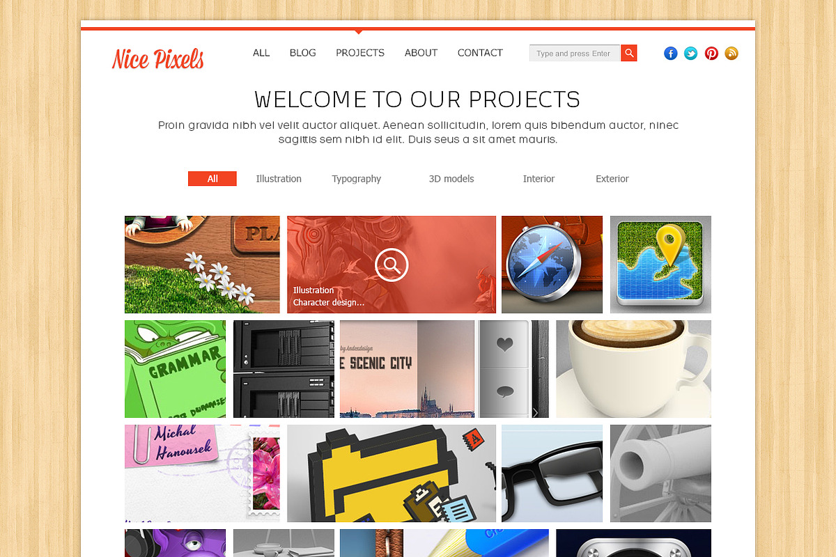 Nice Pixels portfolio template, a Websites & App Template by Andexdesign