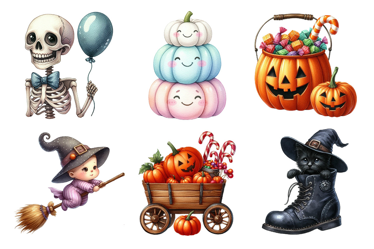 Cute Halloween Collection Clipart, an Illustration by Daily.Designs (Photo 5 of 5)