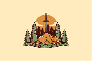 Excalibur's Rest: The Sword, an Object Illustration by nomlimo.com