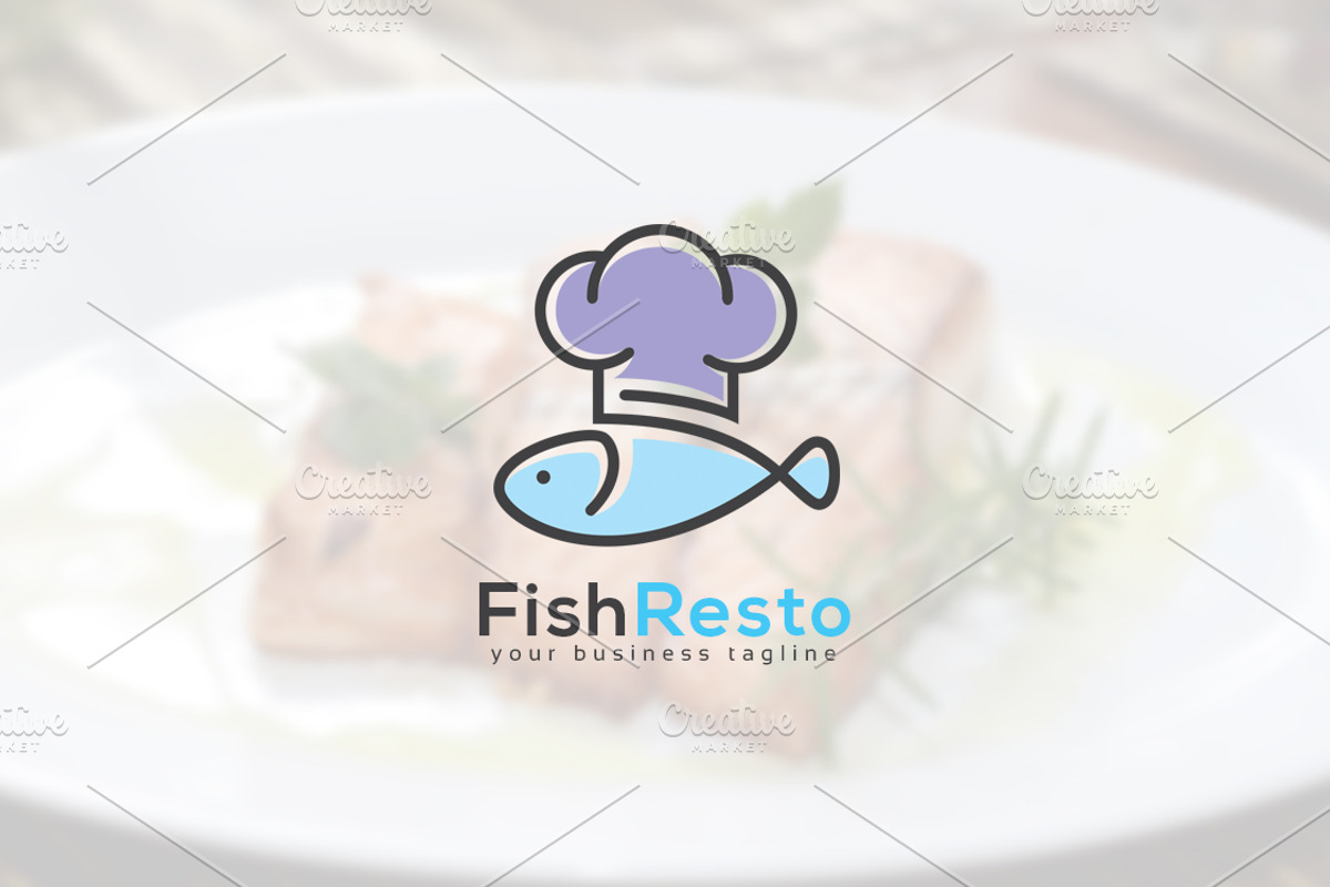 Fish Resto Logo, a Branding & Logo Template by Slim Studio (Photo 2 of 3)