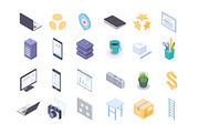 Isometric icons for business, an Outline Icon by Boyko Pictures (Thumbnail 7 of 8)