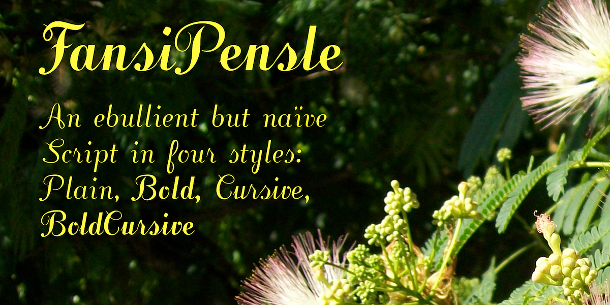 FansiPensle, a Script Font by Ingrimayne Type (Photo 1 of 6)