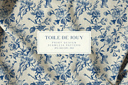 Toile De Jouy Vintage Floral Pattern, a Pattern Graphic by Olya Creative (Thumbnail 1 of 8)