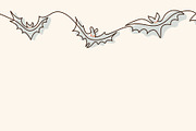 Halloween corner border with flying, a Seasonal Illustration by Valenty (Thumbnail 2 of 3)