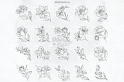 Procreate - Elegant Tattoo Flowers, a Brush Add-On by DiBrush Studio (Thumbnail 3 of 7)