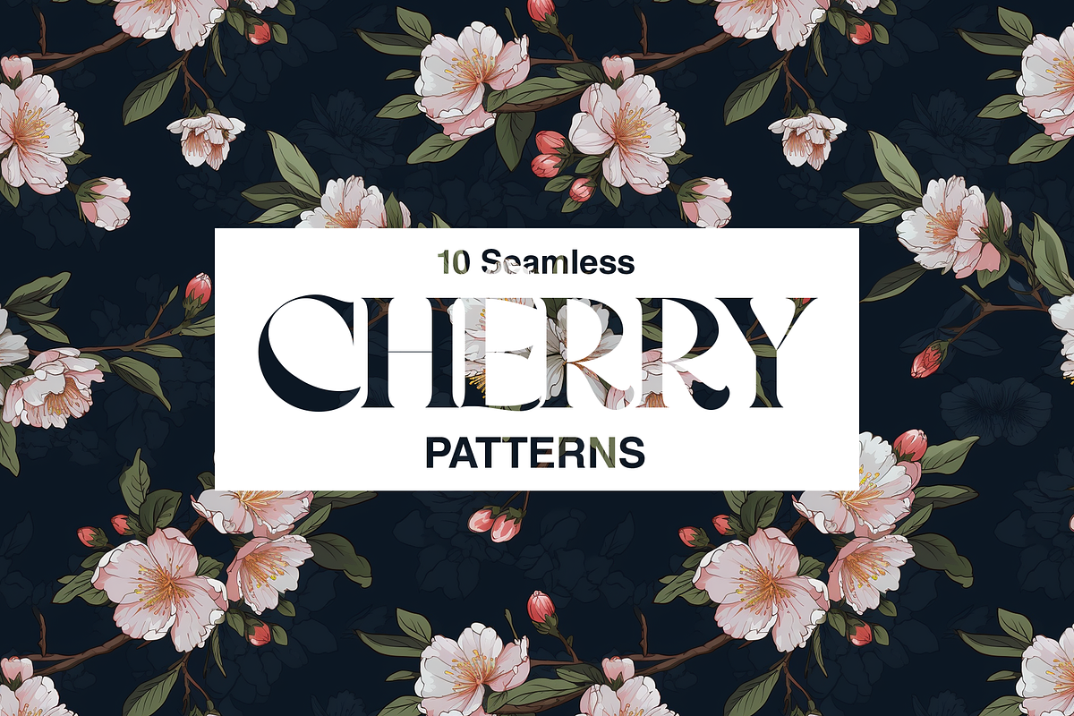 10 Cherry Blossom Patterns, a Pattern Graphic by Motifs (Photo 10 of 12)