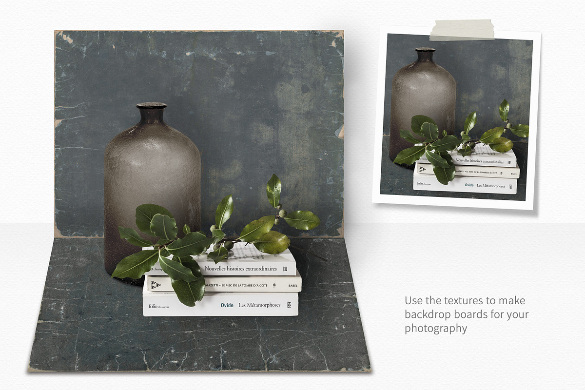 Blue Antique Book Covers