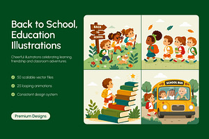 Back to School, Education Bundle, an Education Illustration by Creative Stall