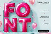Pink Balloon Font, a Sans Serif Font by Handmadefont (Thumbnail 1 of 21)