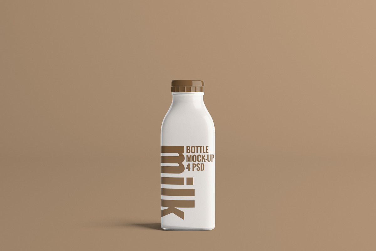 Milk Bottle Mock-Up 2 (Medium), a Packaging Mockup by AY Mock-Ups (Photo 3 of 11)