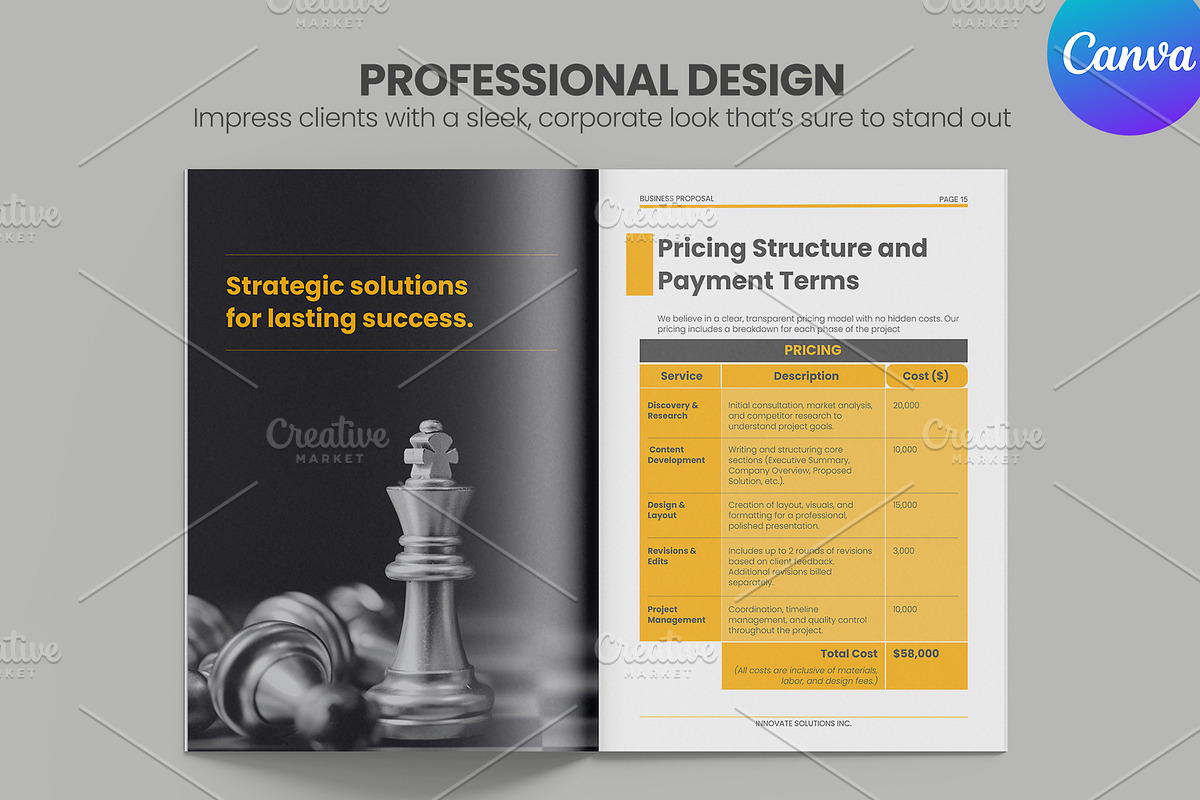 Professional Business Proposal, a Brochure Template by Oshin Design (Photo 2 of 8)