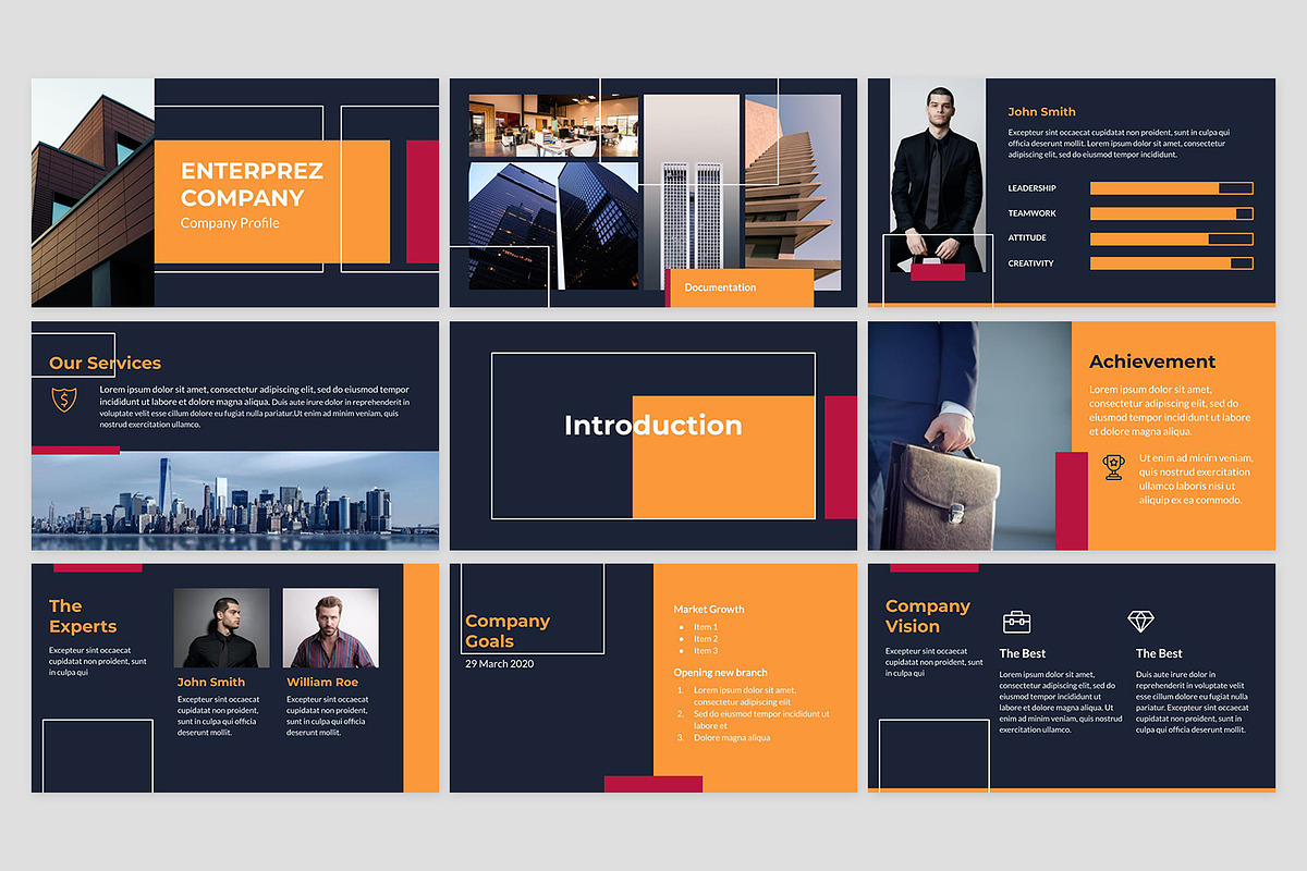 Company Profile Google Slides, a Presentation Template by Fitra Noor (Photo 3 of 3)