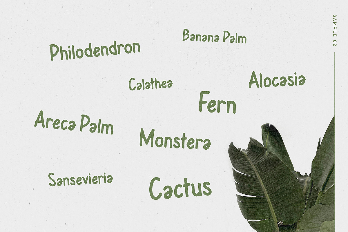 Leafy Plant Fun Typeface preview 8