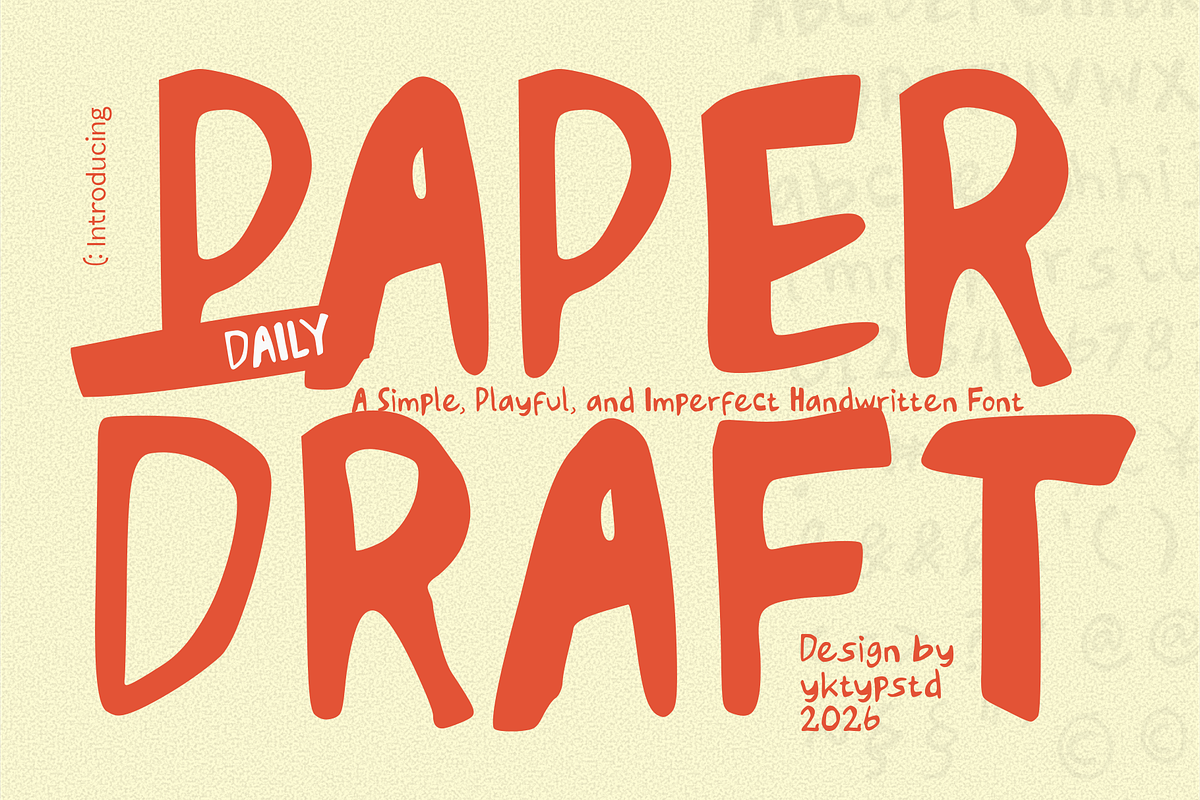Daily Paperdraft, a Handwritten Font by Yktypstd (Photo 7 of 7)