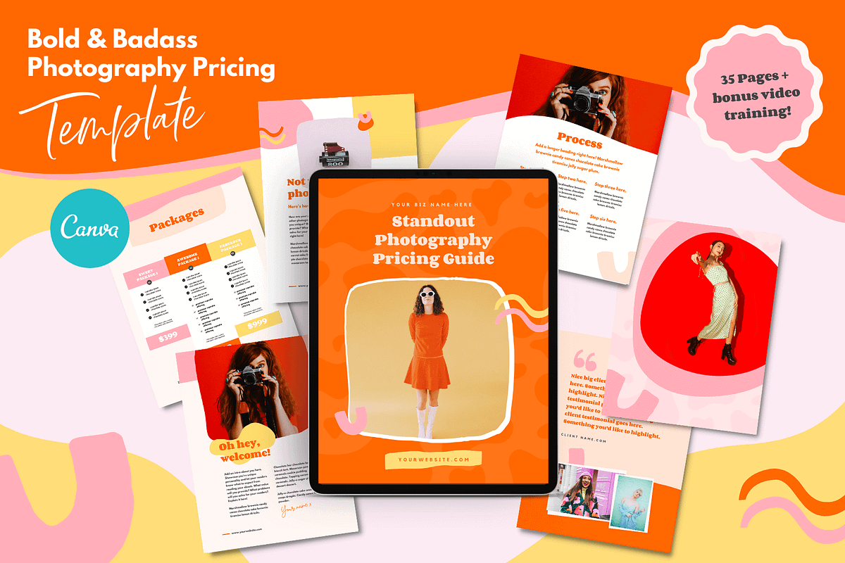 Bright Photography Pricing Template, a Brochure Template by Kurly Creative (Photo 1 of 12)