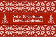 10 knitted vector seamless patterns, a Pattern Graphic by Art of Sun (Thumbnail 1 of 4)