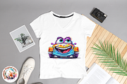Watercolor Cute Little Cars Cliparts, a Background Graphic by Negarin Digital Art (Thumbnail 11 of 11)