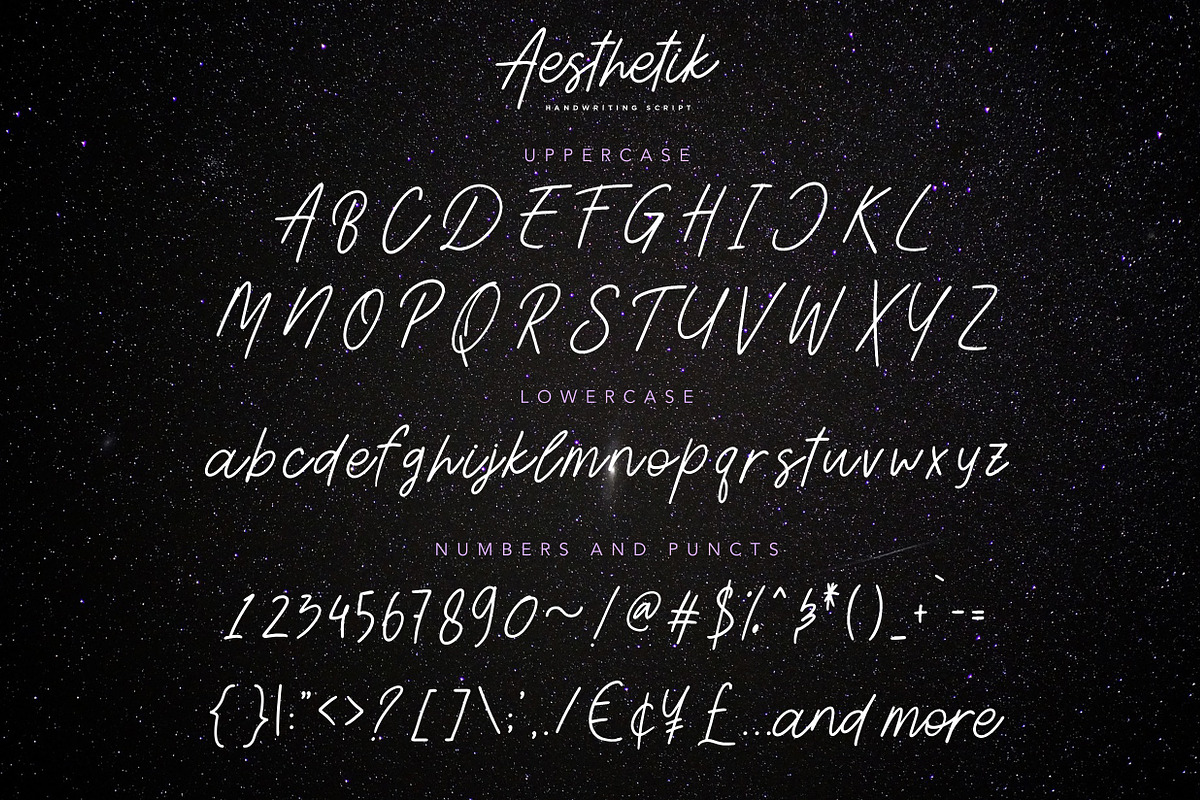 Aesthetik | Handwriting Font preview 6
