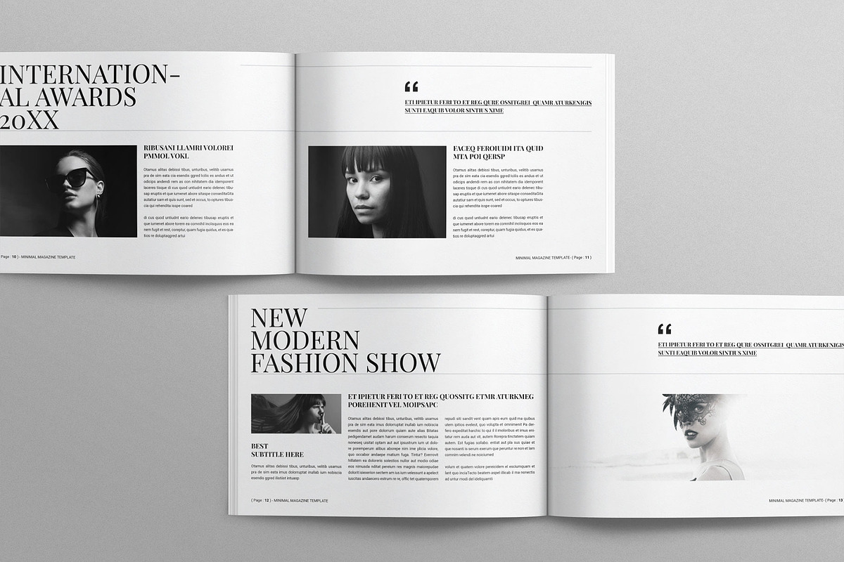Minimal Magazine Template Landscape, a Magazine Template by Work-Envance (Photo 9 of 9)