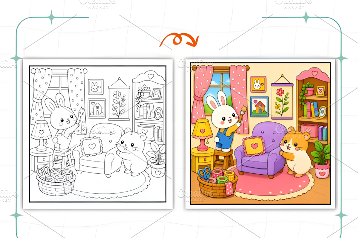 Cozy Sunday Cute & Comfy Coloring, an Animal Illustration by Coco Bloom (Photo 6 of 7)