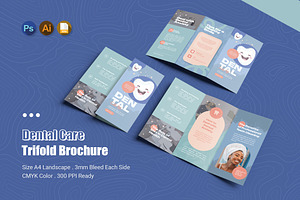 Dental Care Trifold Brochure, a Brochure Template by Esensifiksi.studio