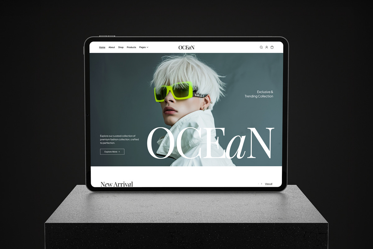 Ocean E-commerce Website, an UI Kit Template by Ahmed Rubel (Photo 7 of 8)
