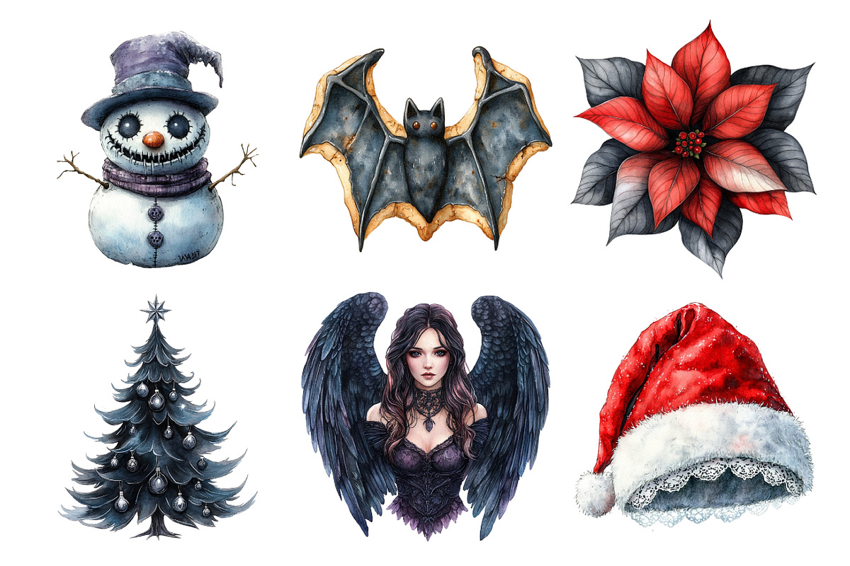 Gothic Christmas Sublimation Bundle, an Illustration by Daily.Designs (Photo 4 of 5)