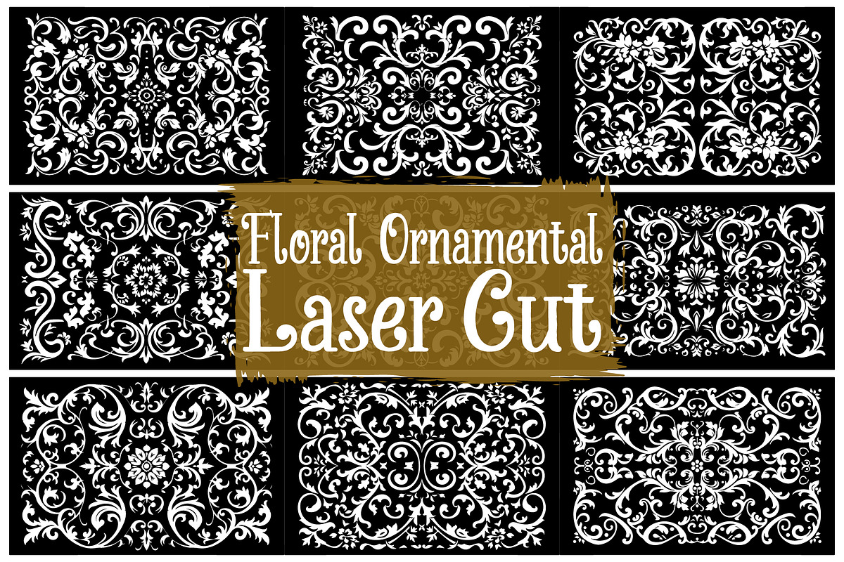 Decorative Floral Pattern Laser Cut, an Illustration by balal