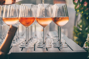 Rose Wine Glass